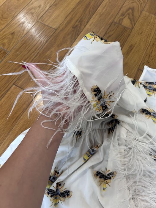 Довге плаття з пірям ,розмір s ,один раз одягла