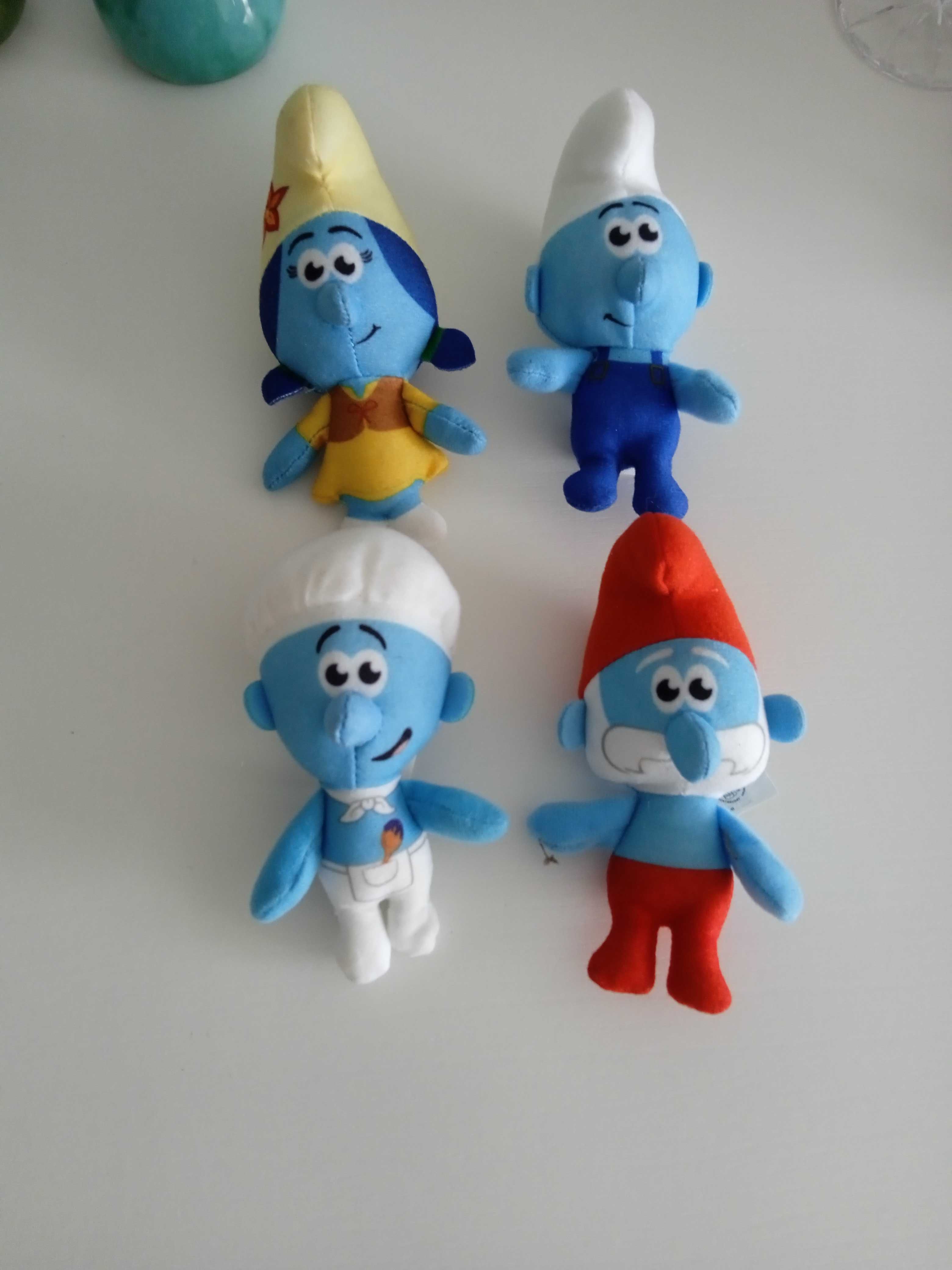 4 smerfy Papa Smerf  Saszetka Kucharz Pracuś maskotka pluszak