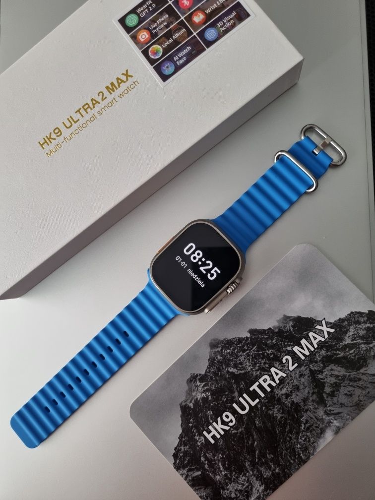 Smartwatch Hk9 Ultra 2 Max niebieski pasek