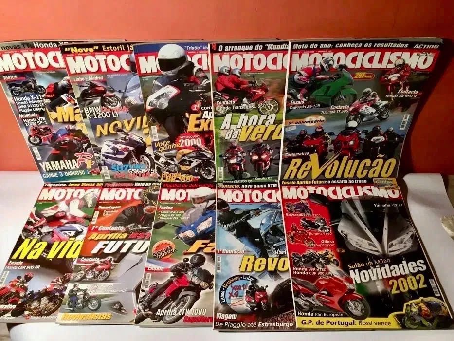 MOTOCICLISMO - 50 revistas + 3 catálogos + 1 de acessórios