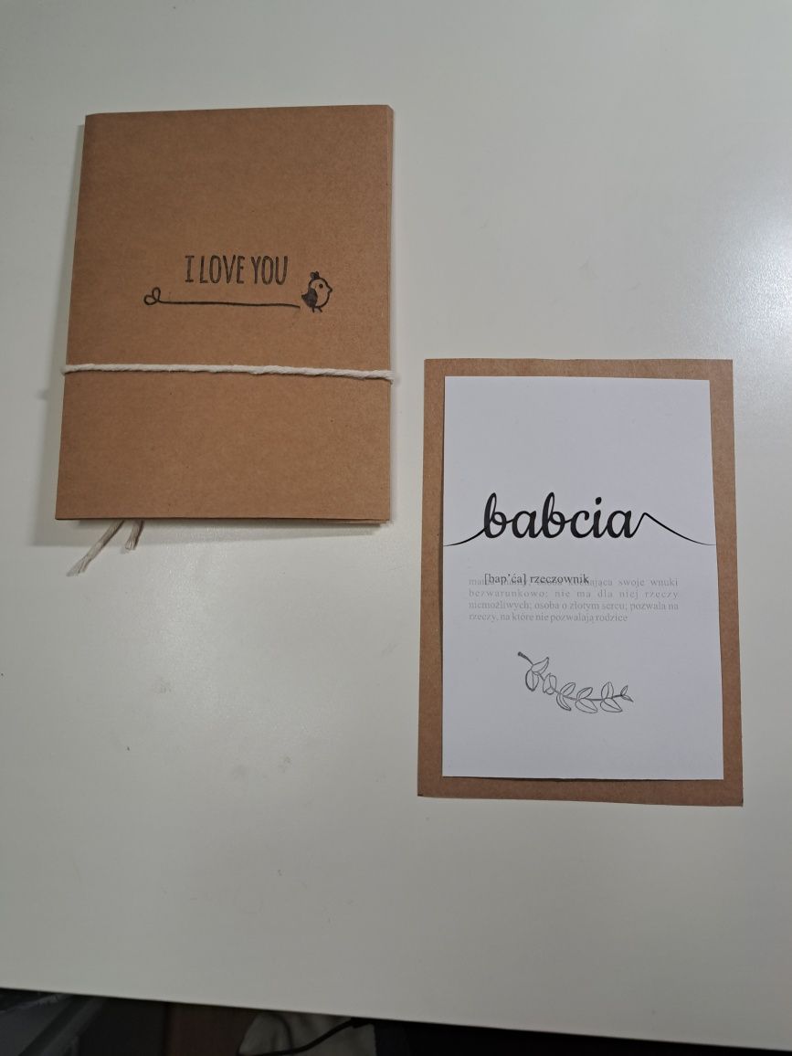 Kartka okolicznościowa na dzień babci handmade eco prosta babcia