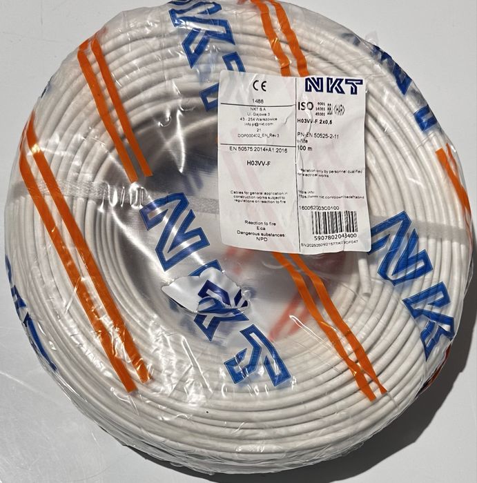 Przewód elektryczny NKT 2x0.5