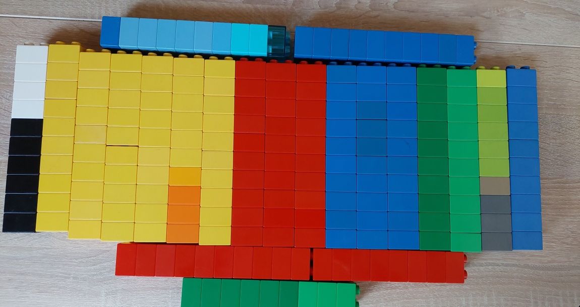 Lego duplo 217 sztuk 2x2 pin różne kolory