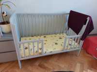 Łóżeczko niemowlęce Star Cot 120×60 szarość