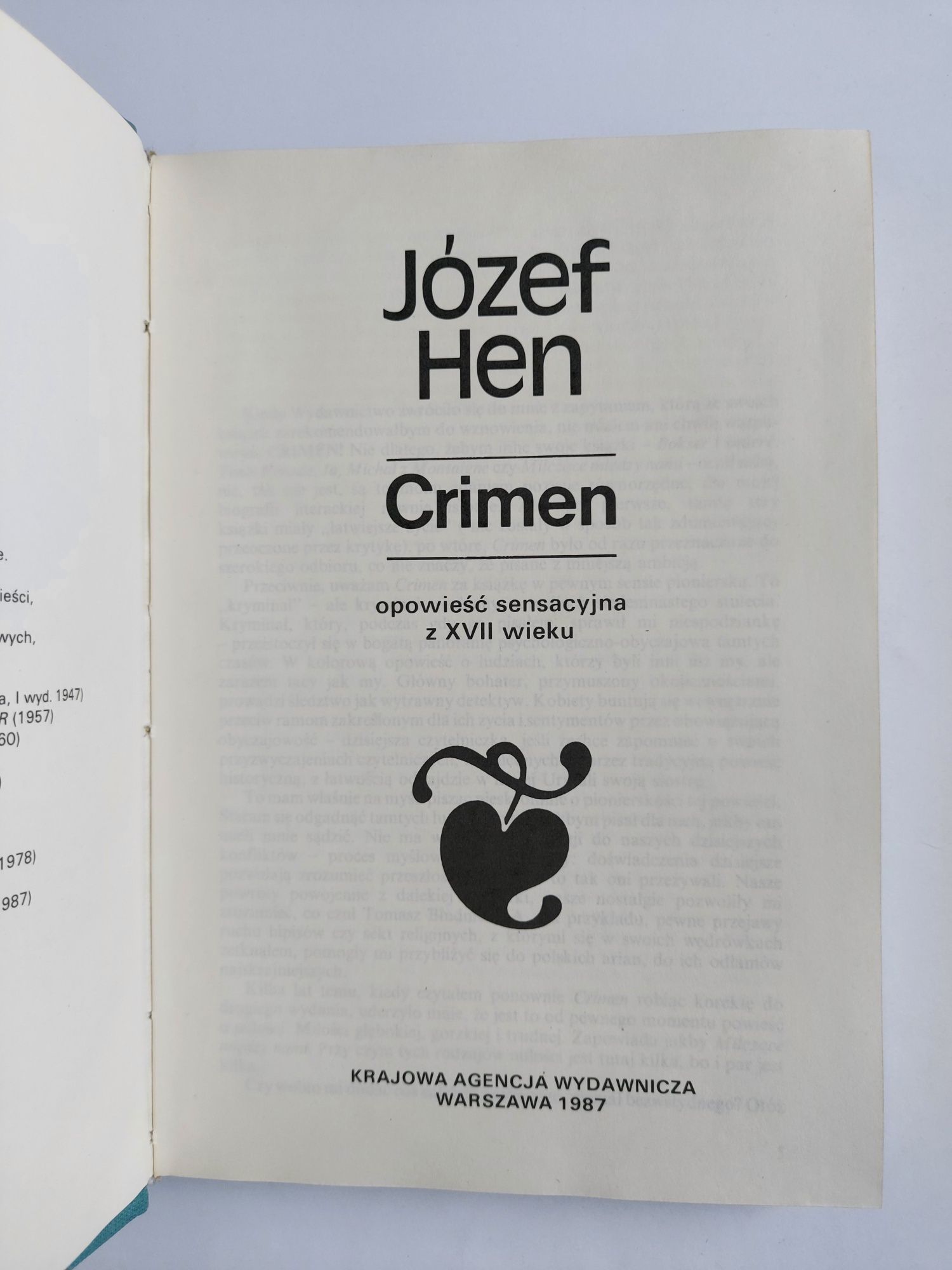 Crimen - Józef Hen