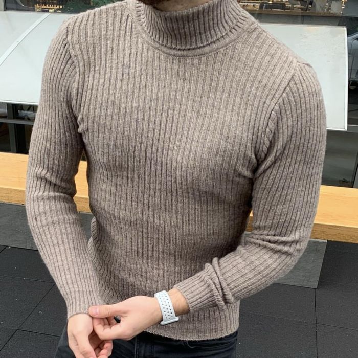 Гольф Чоловічий гольф Водолазка Однотонний гольф