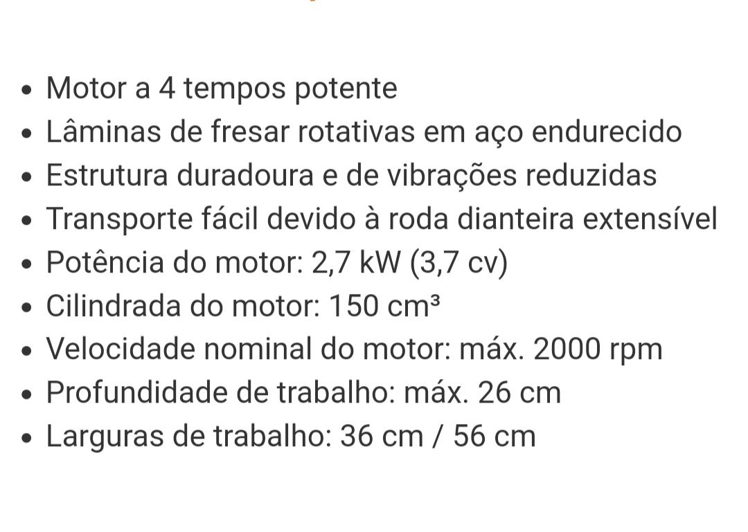 Motoenxada Parkside a gasolina (nova + garantia 3 anos)