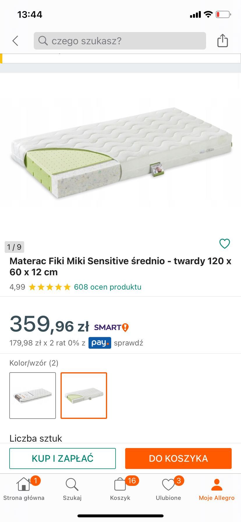 Materac dziecięcy 120 60