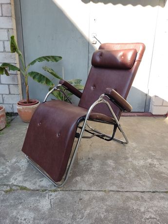 Fotel rozkładany Lama Francja lata 60 te leżak vintage design