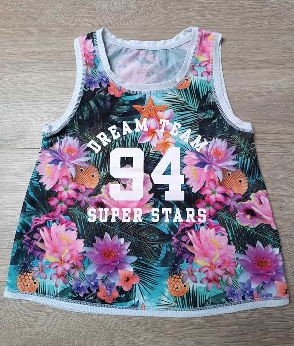 Kolorowy top funkcyjny tropikalny 'H&M' 110/116
