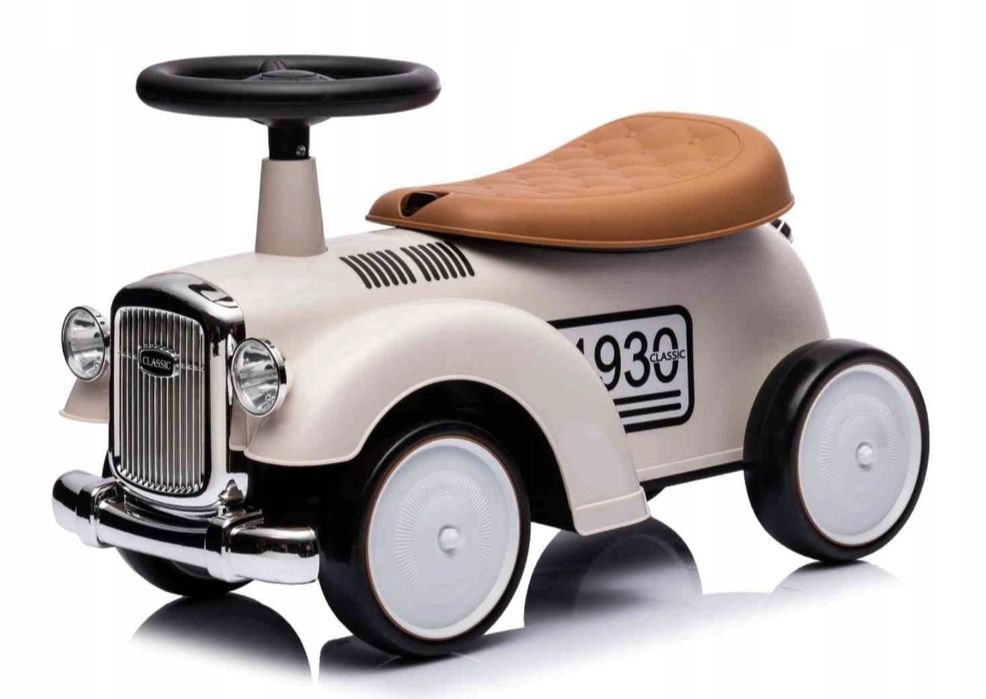 Jeździk dla dzieci Retro wyścigowy chodzik ecru, Sun Baby Mortiz