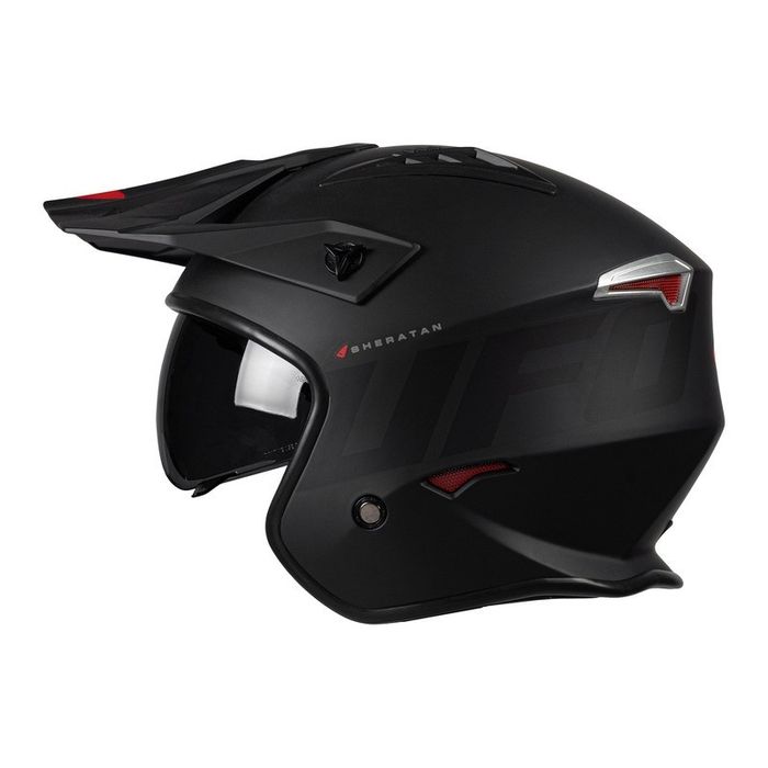 Capacete Jet UFO Sheratan he151 preto mate
