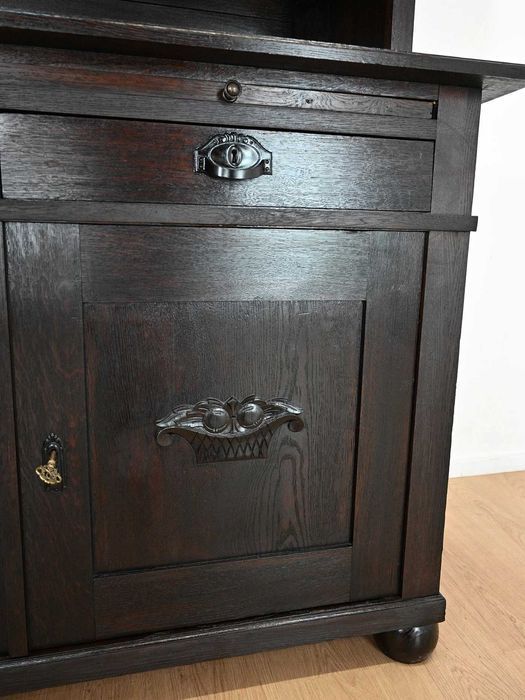 wysoki kredens międzywojenny lity dąb 072202