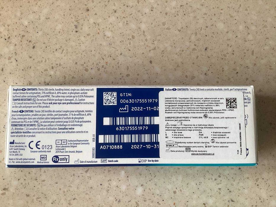 DAILIES® AquaComfort Plus® Одноденні контактні лінзи для астигматизму