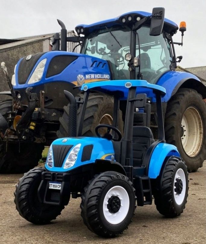 Traktor na akumulator Duży  New Holland 24V
