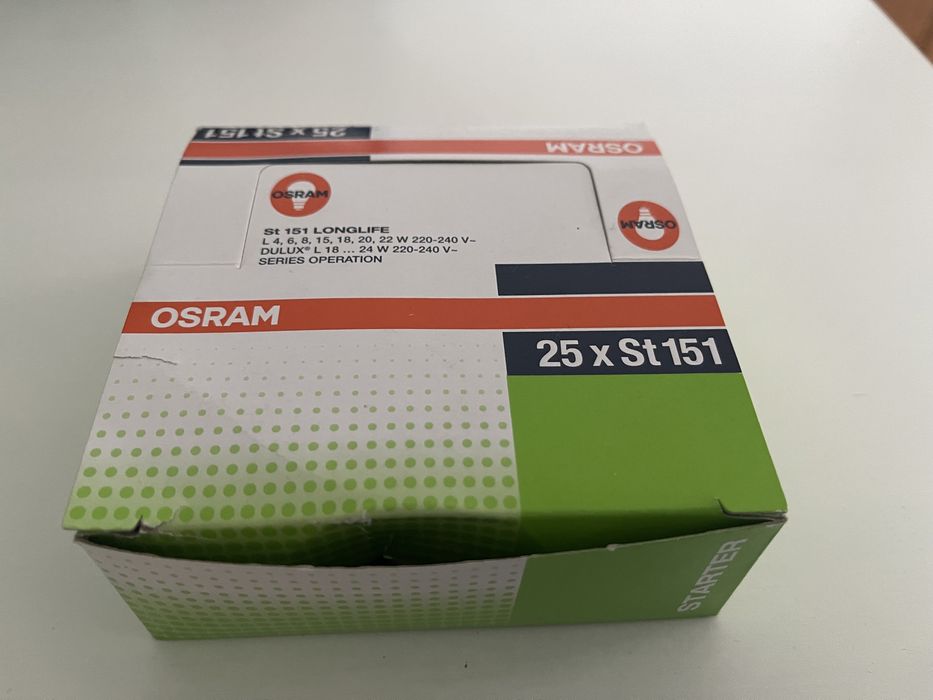 Osram St 151 starter zapłonnik do świetlówek 25szt kartonik NOWE