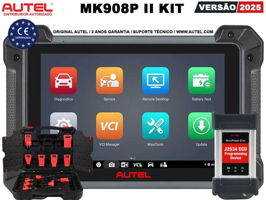 Autel MaxiCOM MK908P II KIT Maq Diagnóstico +Programação Online (NOVO)