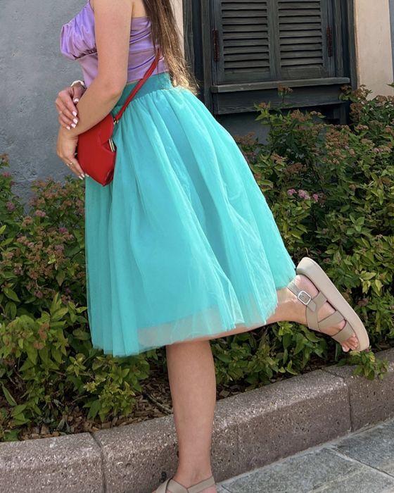 Спідниця фатинова кольору тіффані