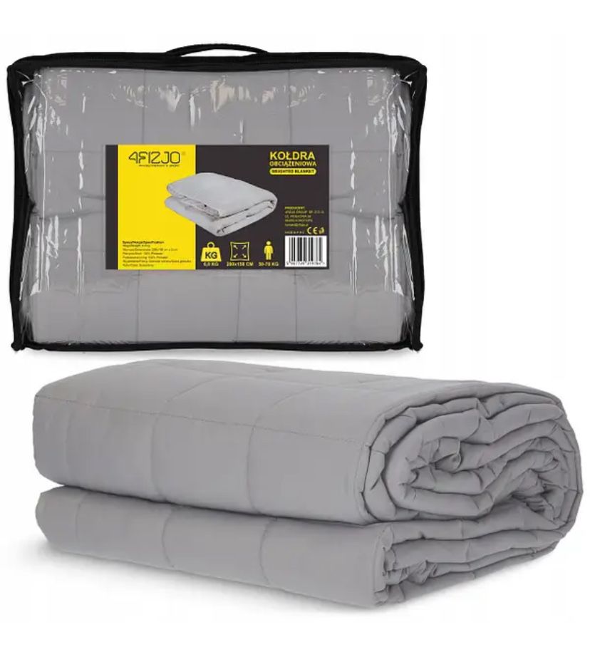 Ковдра важка (обтяжена) 4FIZJO 6.8 кг 150 x 200 см Grey