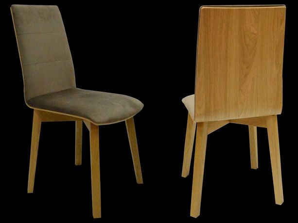 Krzesła dębowe tapicerowane lite drewno JNP NOWAK