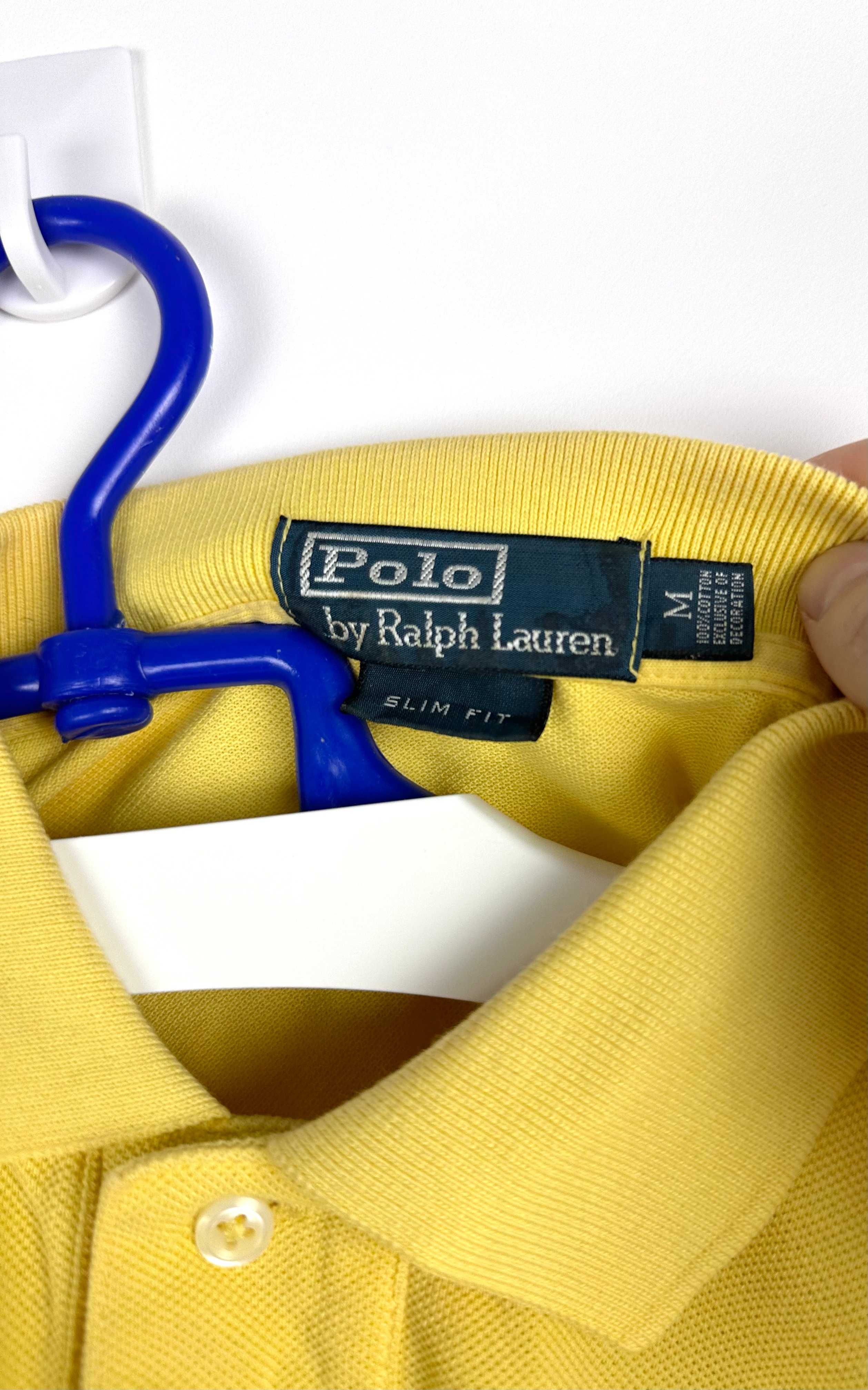 Koszulka Polo Ralph Lauren vintage żółta męska r. M