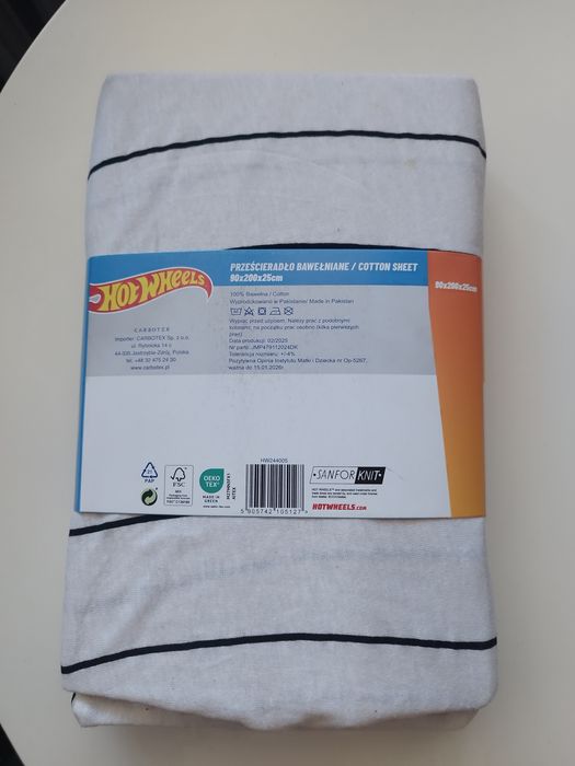 Prześcieradło bawełniane Hot Wheels 90x200