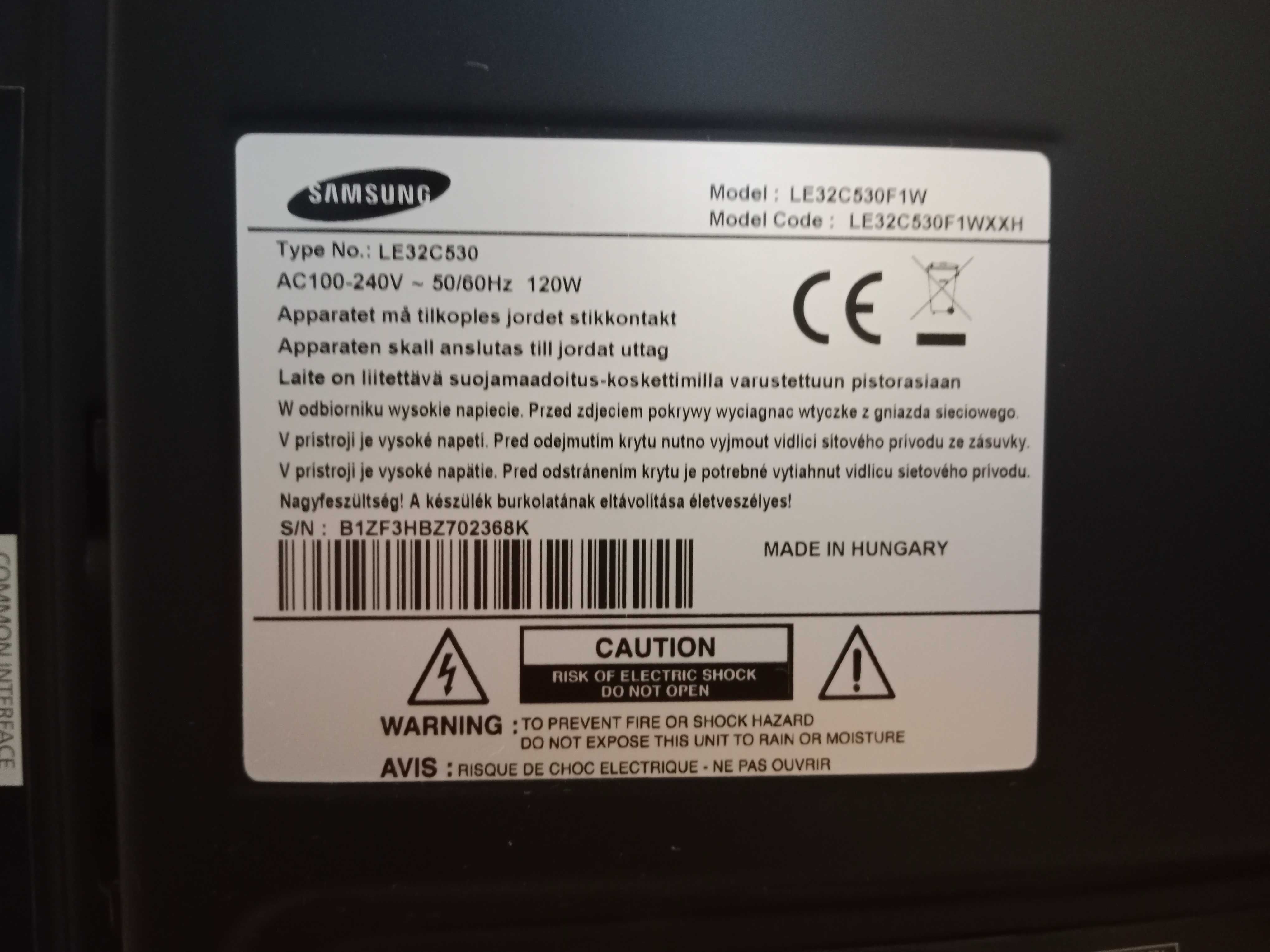 Telewizor LCD Samsung LE32C530F1W 32 cale