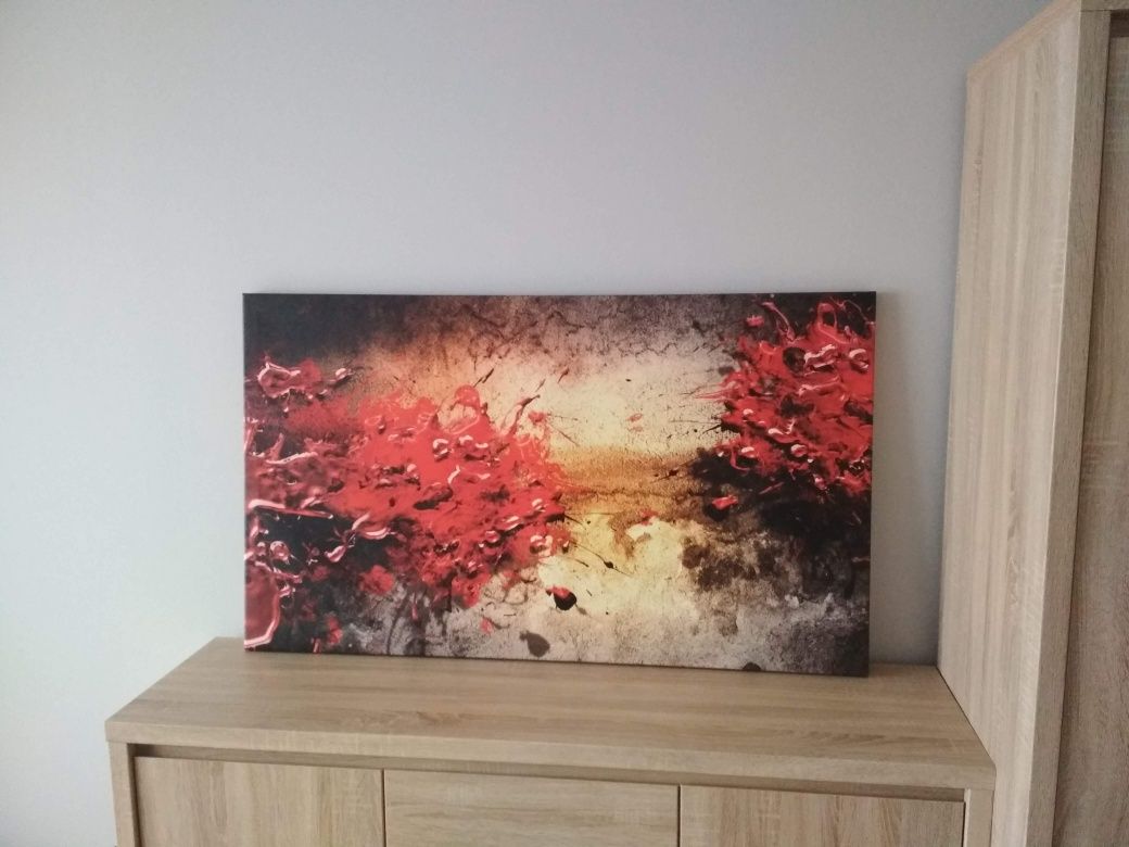 Obraz abstrakcja duży, wydruk na płótnie, wymiary 71x122 cm