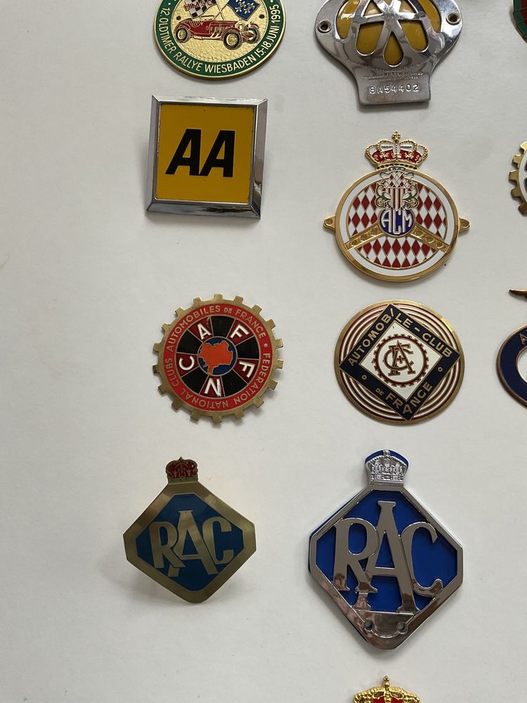 Placas badges clássicos rally automobilia