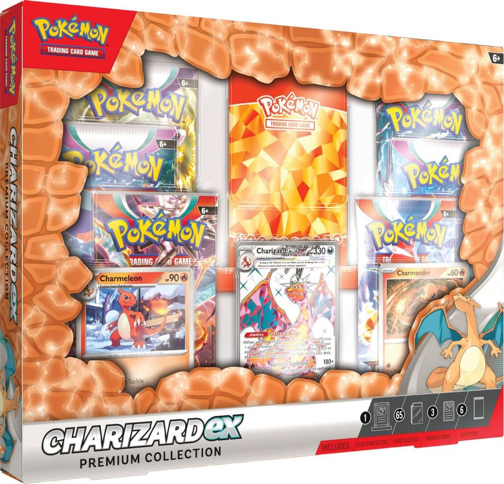 Набор Pokémon Ex Premium Collection Box Charizard Ex 6 бустеров