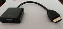 Adaptador HDMI para VGA fêmea *NOVO*