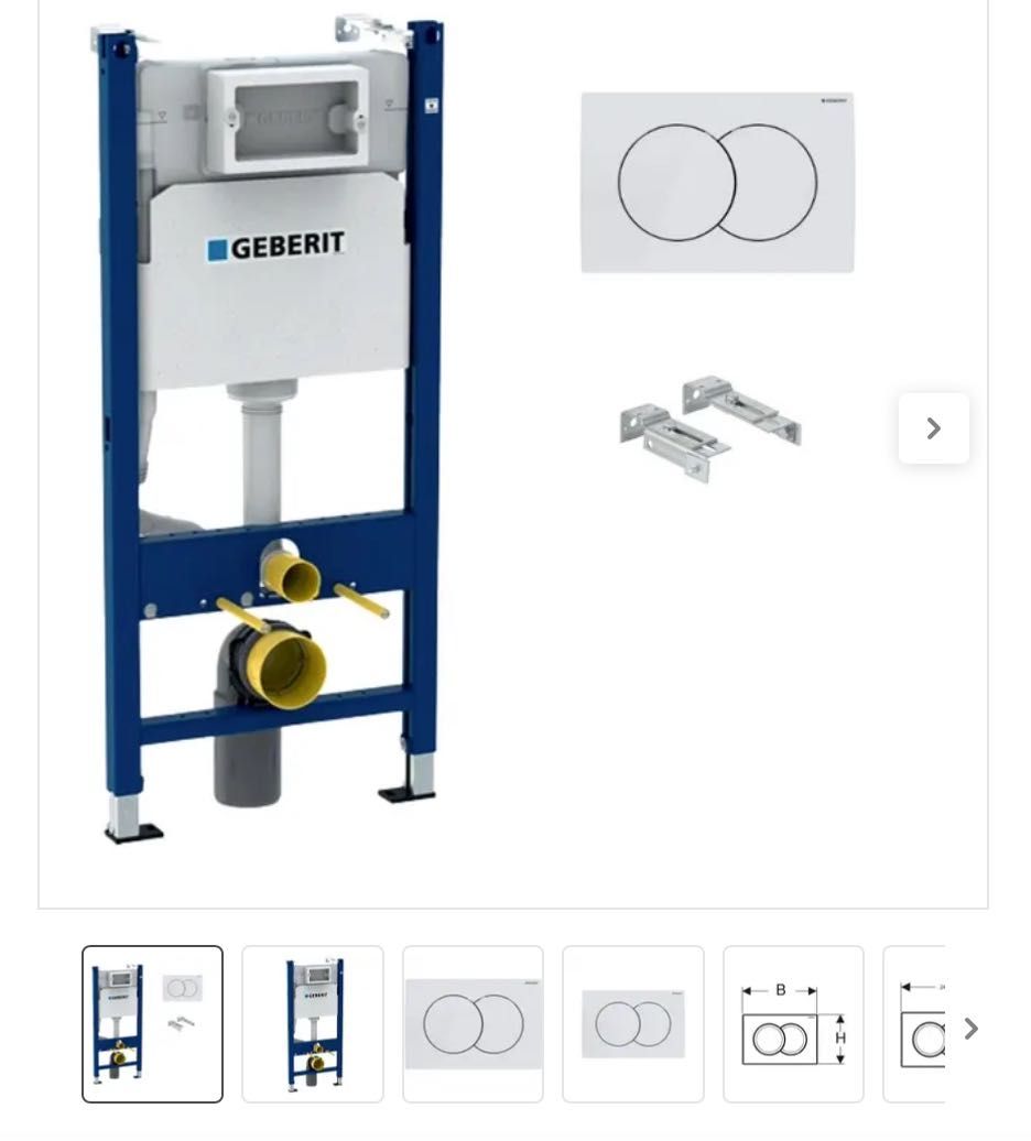 Novo - GEBERIT Duofix e botão de pressão DELTA 01
