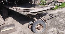 Віз воз до трактора кінний причеп прицеп на гумовому ходу