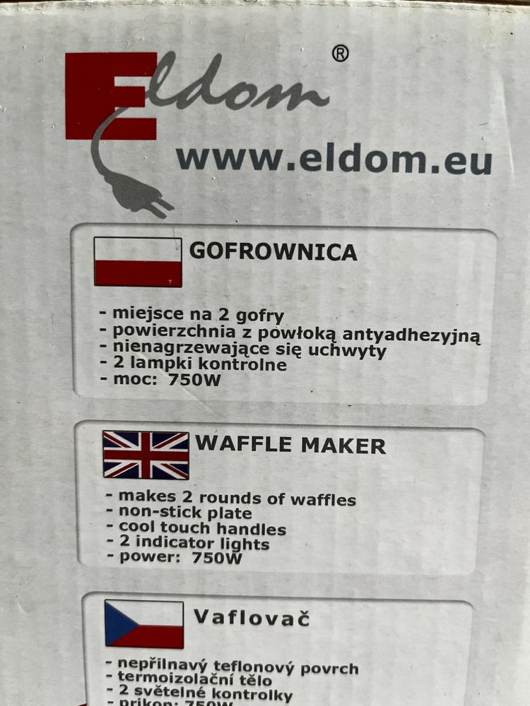 Nowa gofrownica Eldom 750W