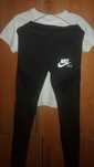 NIKE leginsy sportowe +biala koszulka na WF od 10 do 20 lat