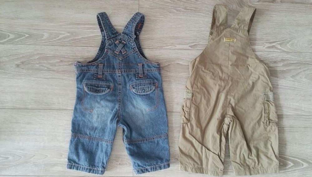 Ogrodniczki spodnie jeansy dżinsy John Lewis Kiabi 3 - 6 miesięcy r 68