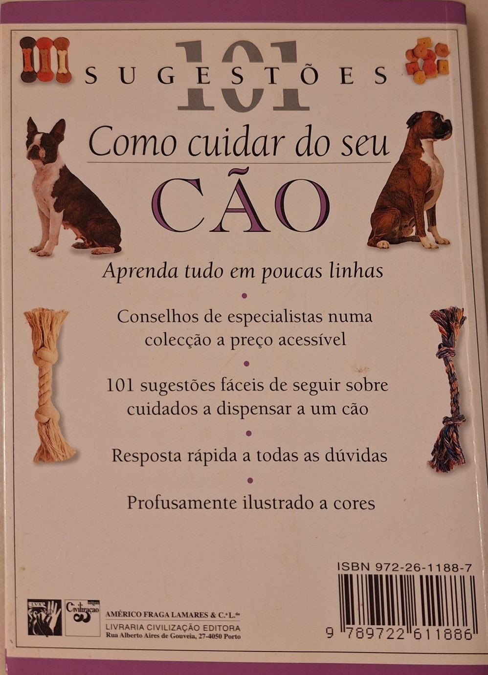 Livro- cuidar do cão,  101 sugestões