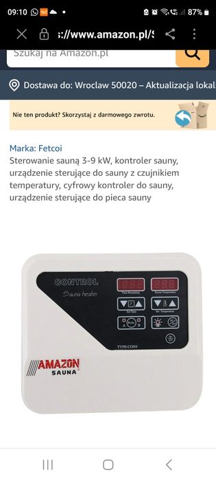 sterownik sauny zewnętrzny