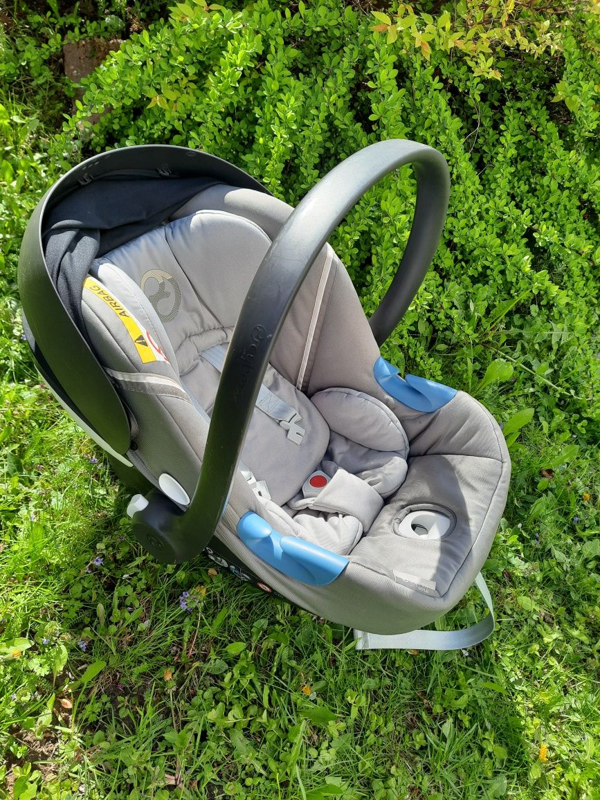 fotelik samochodowy nosidełko CYBEX Aton 5 M Grey baza isofix adaptery