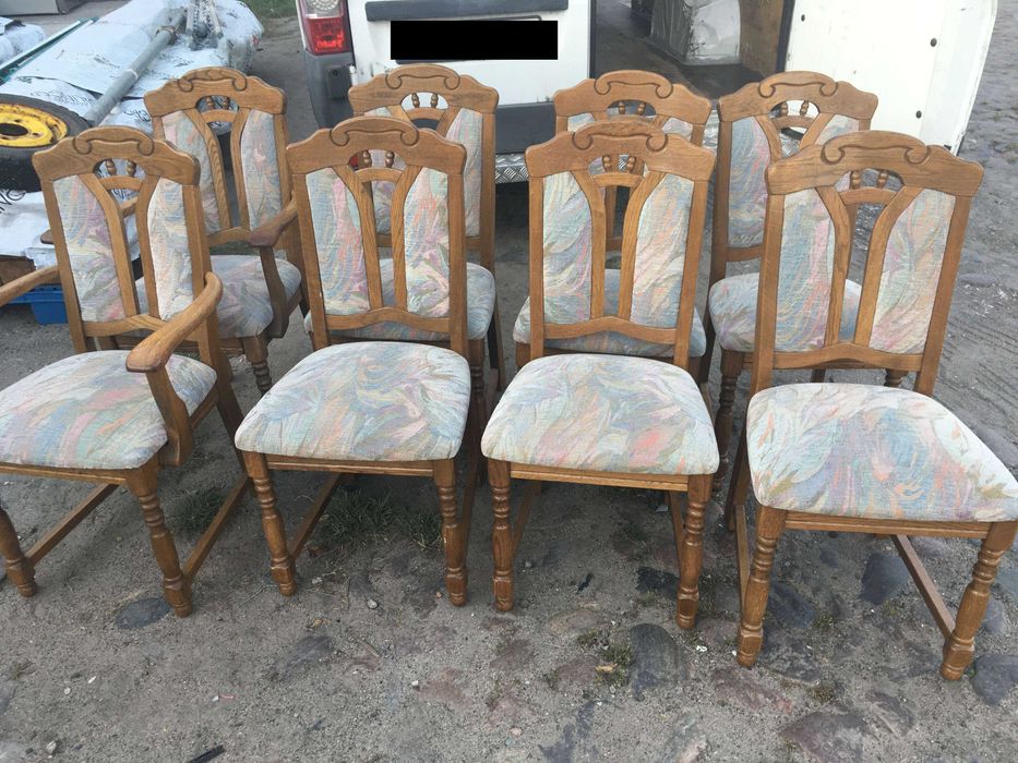 Krzesła dębowe  8 sztuk