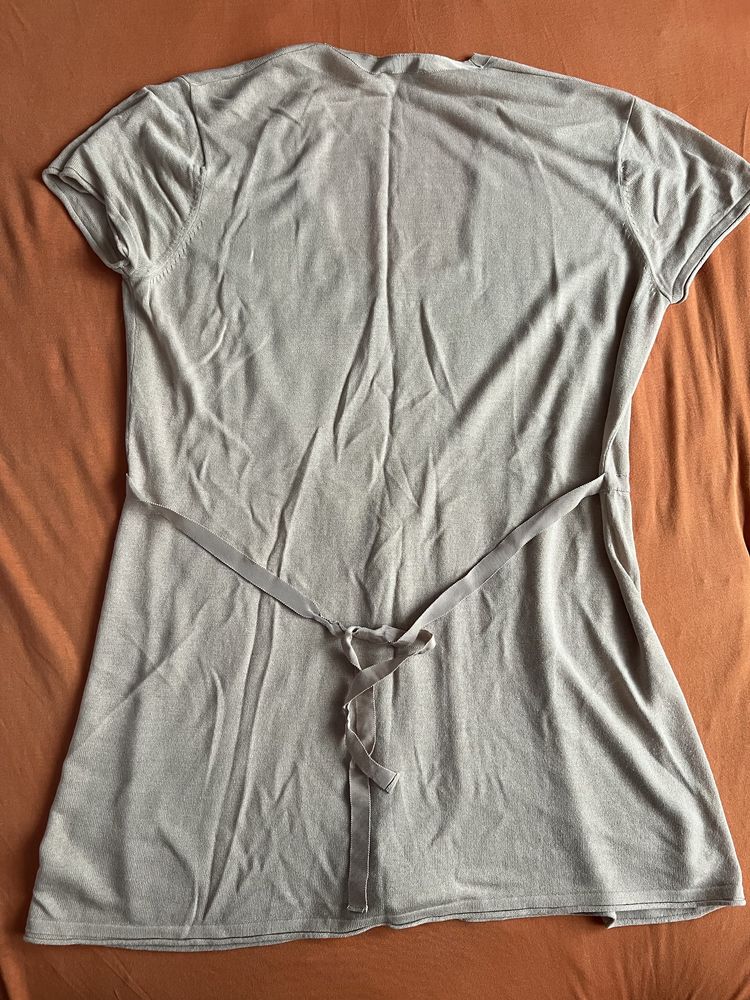 Bluzka ciążowa elegancka tunika beżowa