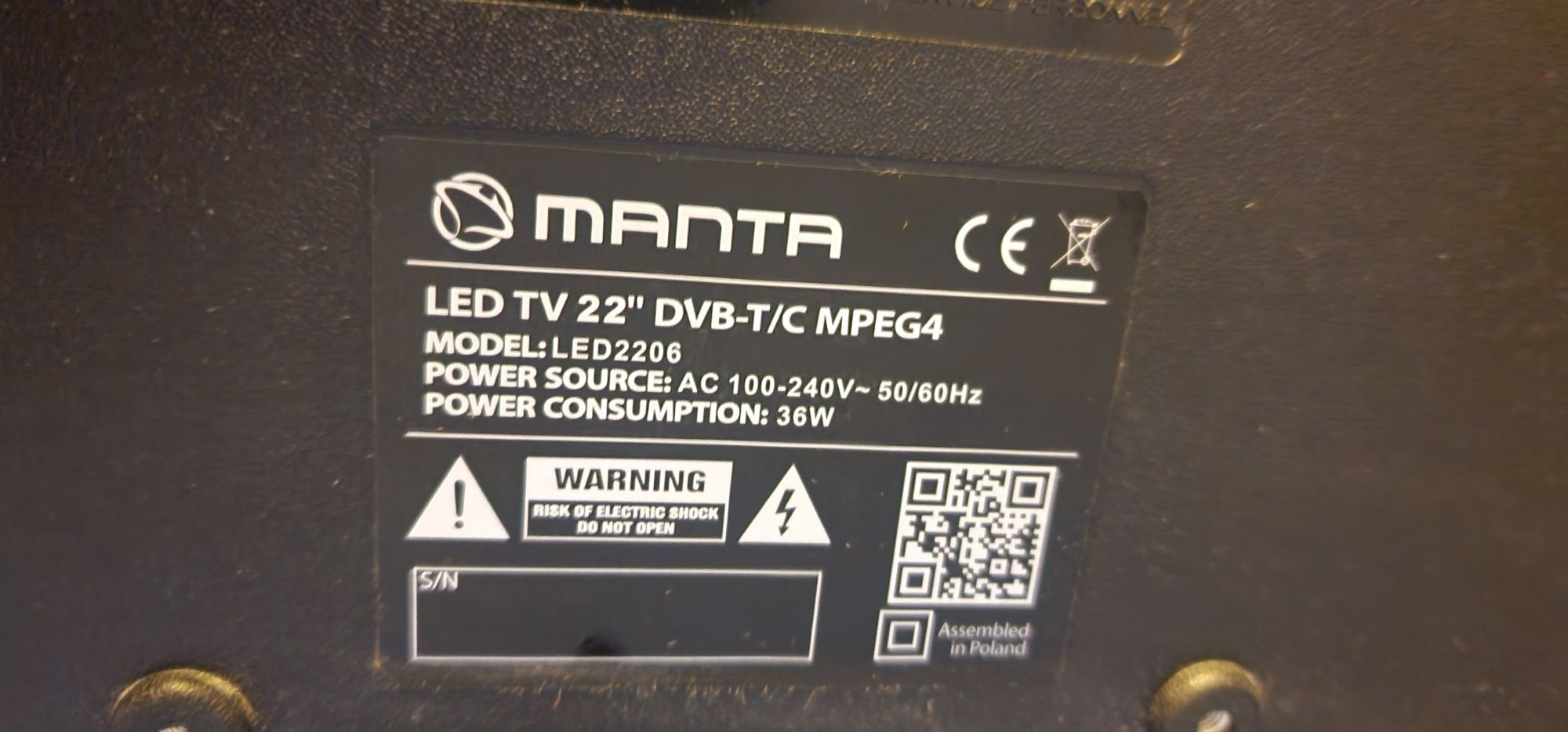 Telewizor Manta 22 cale +gratis