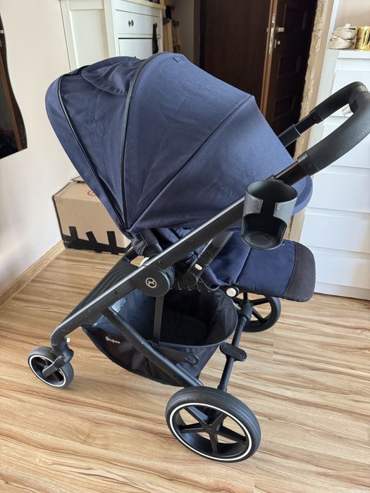 Wózek cybex balios s lux navy blue zestaw parasolka śpiworek uchwyt