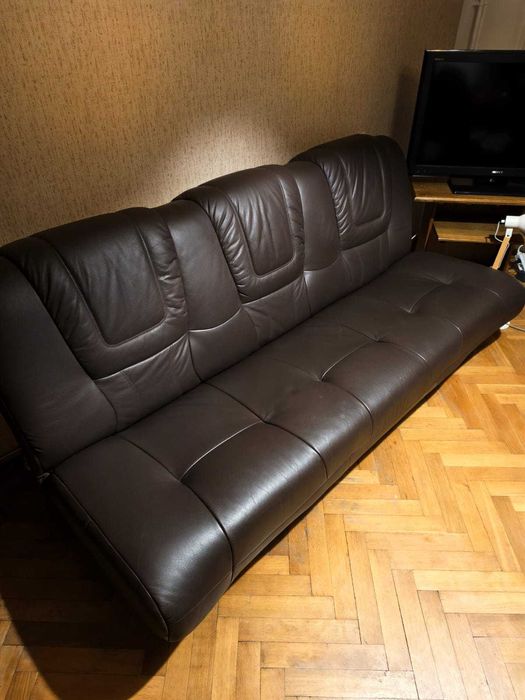 Kanapa skóra naturalna, funkcja spania