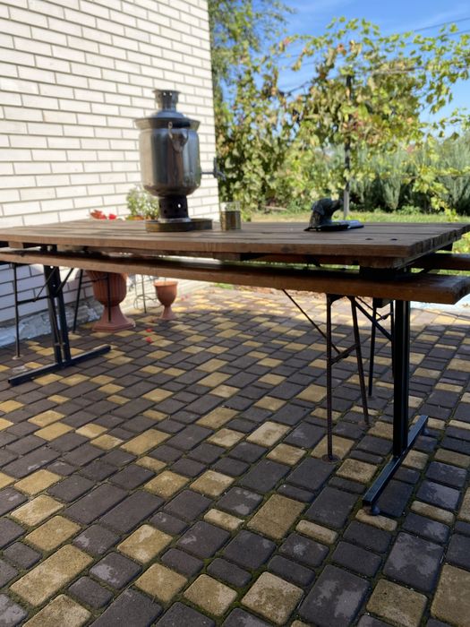 Продам стол + дві лавки