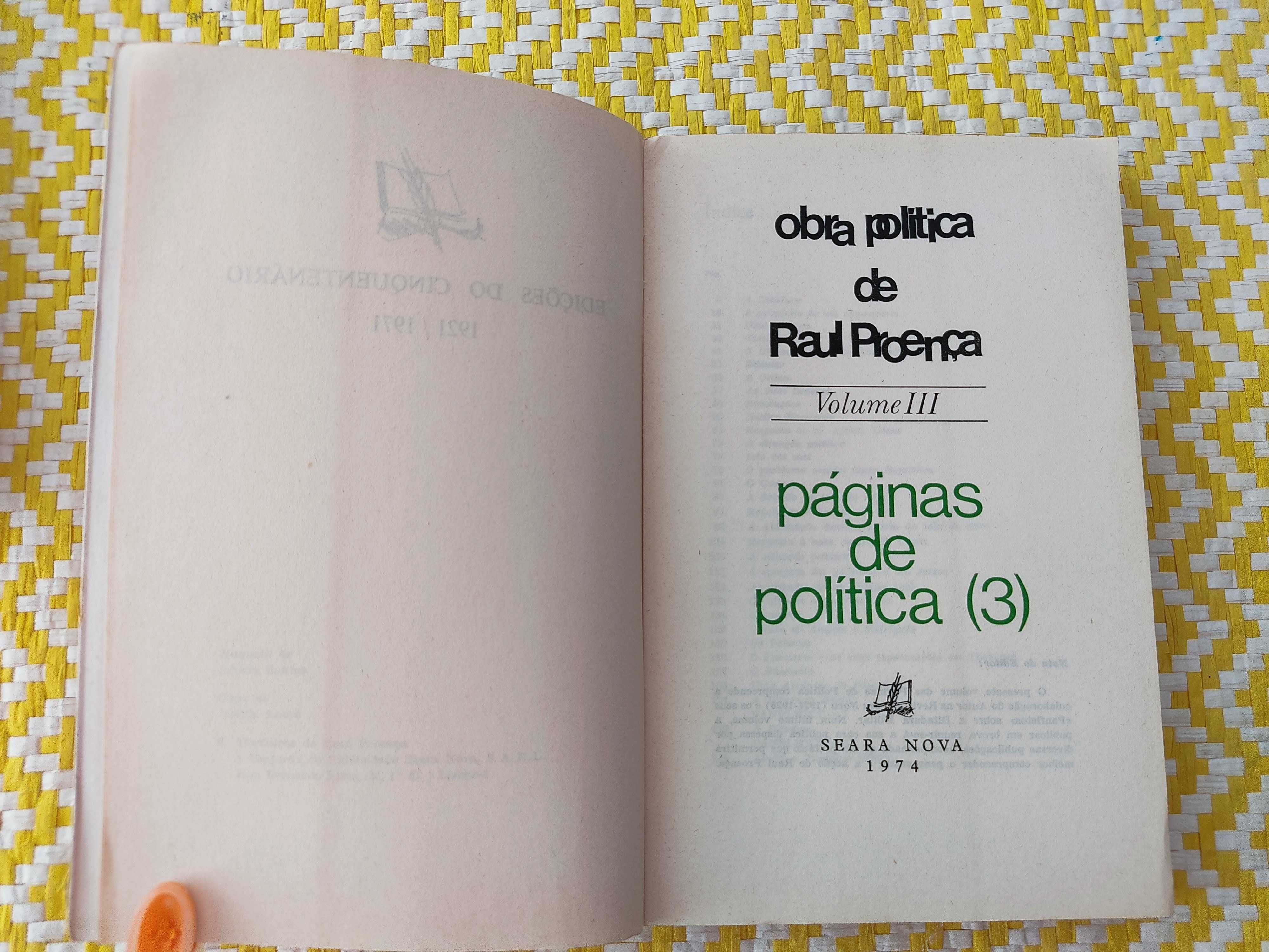 Obra Política de Raul Proença