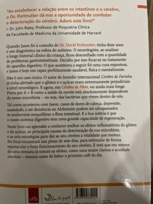 Livro - Cérebro de fibra- David Permutter