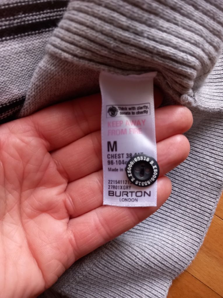Sweter męski z dekoltem w serek Burton