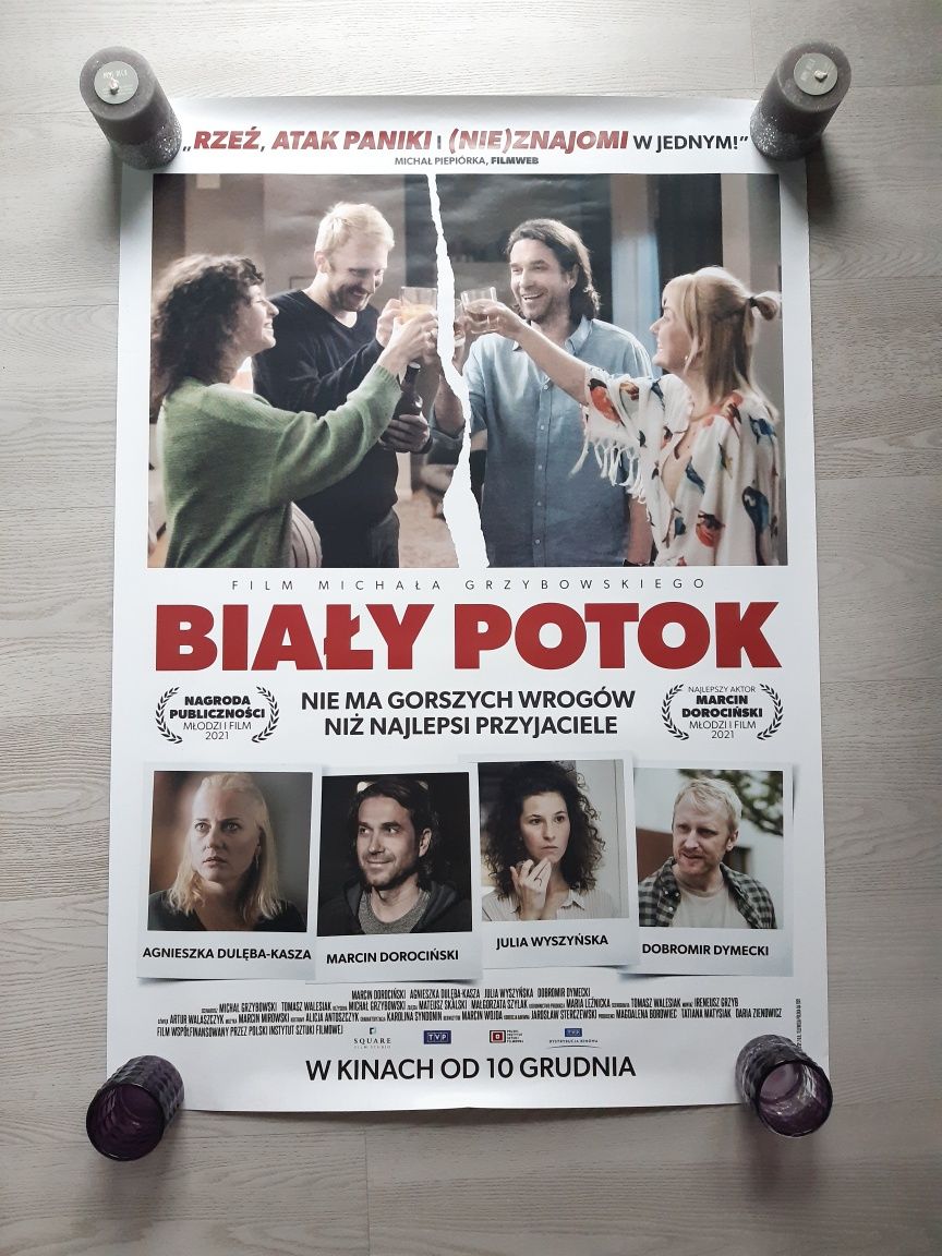 Plakat kinowy z filmu Biały potok Dorociński Grzybowski