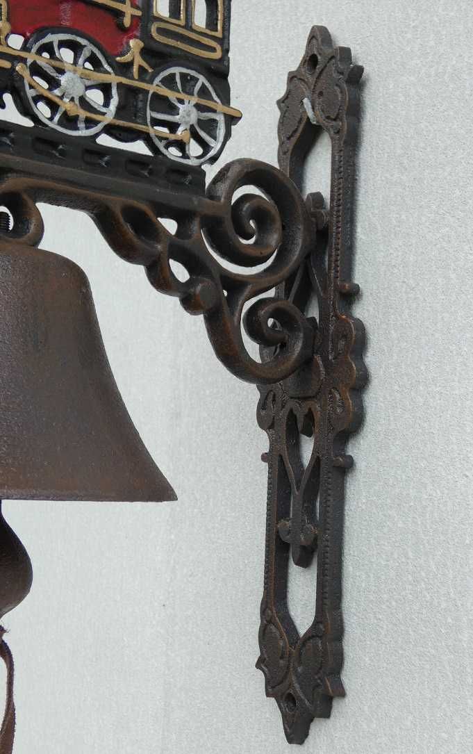 Duży DZWON żeliwny LOKOMOTYWA parowóz pojazd dzwonek użytkowy